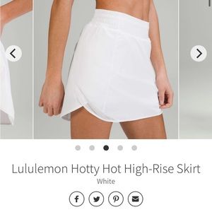 Lululemon Hotty Hot High-Rise Skirt White Size 4 NWT